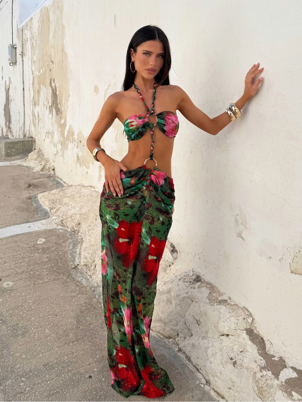 HAYAMI MAXI DRESS RUBY HIBISCUS - M - Picture 4 of 4